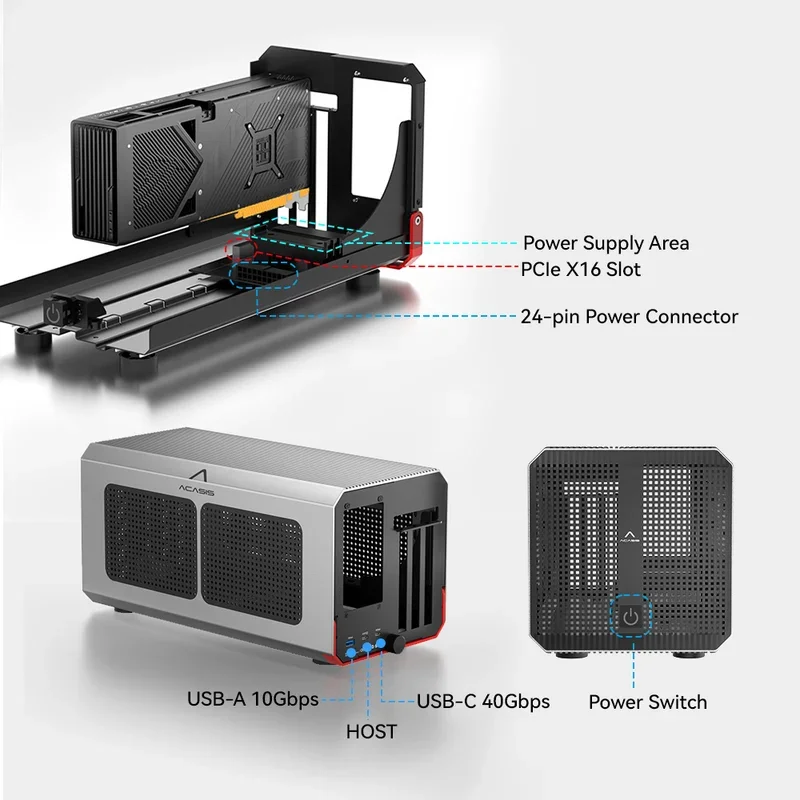Acasis 40Gbps eGPU Enclosure w - Thunderbolt 4 External Gpu Enclosure ulasan dan harga